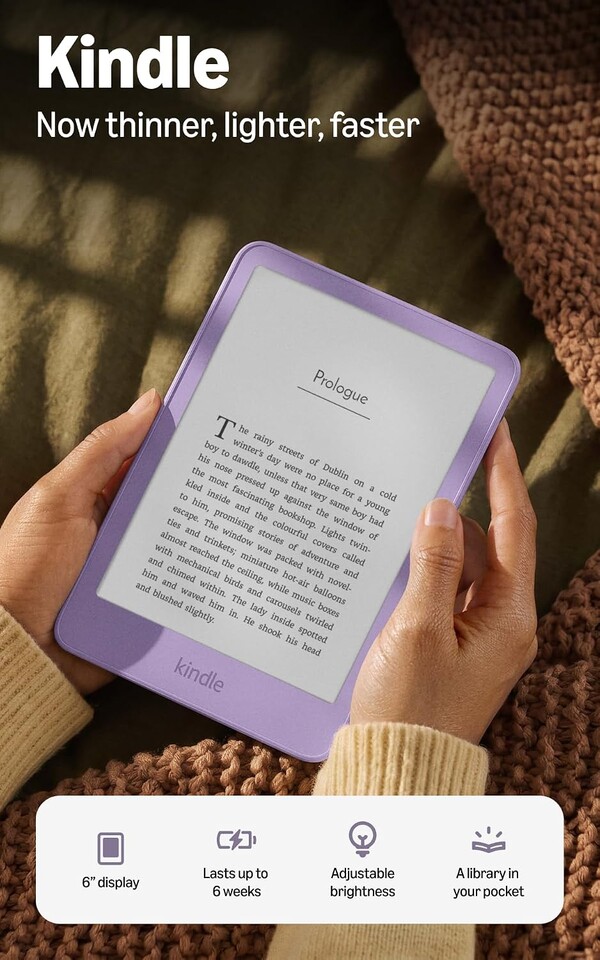 I nuovi e-reader Kindle hanno uno schermo a filo.