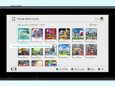 Menu della scheda di gioco virtuale sull'interfaccia di Nintendo Switch che mostra titoli popolari come The Legend of Zelda: Tears of the Kingdom, Splatoon 3 e Pokémon Scarlet. (Fonte: Nintendo)