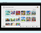 Menu della scheda di gioco virtuale sull'interfaccia di Nintendo Switch che mostra titoli popolari come The Legend of Zelda: Tears of the Kingdom, Splatoon 3 e Pokémon Scarlet. (Fonte: Nintendo)