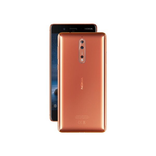 Il Nokia 8 era disponibile in quattro colori, tra cui il rame (fonte: Nokia/Waybackmachine)