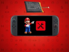 La batteria di Switch 2 viene mostrata con la console e l'icona del Supporto Nintendo