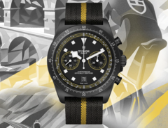 Il Tudor Pelagos FXD Chrono Yellow (nella foto) presenta una cassa proprietaria di 43 mm con finitura opaca in composito di carbonio. (Fonte: Tudor)