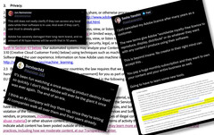 Gli utenti di Adobe non sono contenti delle modifiche apportate ai termini di utilizzo del software, che sollevano dubbi su come Adobe intende utilizzare i contenuti dei suoi utenti. (Fonte immagine: Adobe / X - modificato)