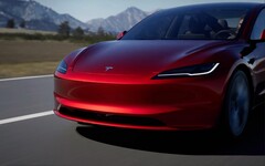 Il frontale della rinnovata Tesla Model 3 è uno dei cambiamenti più drastici all&#039;estetica del veicolo. (Fonte: Tesla)