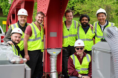 Membri del team di ricerca di UMass Amherst e MIT presso il sito di riparazione a Great Barrington (Fonte: UMass Amherst)