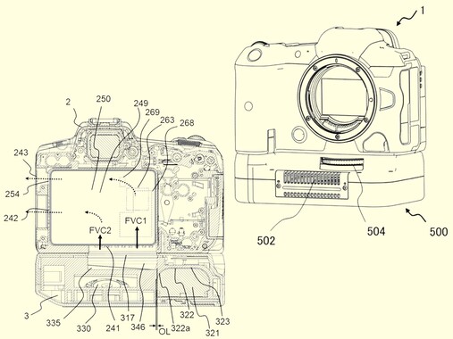 Design dell'impugnatura di raffreddamento attivo (Fonte: Japan Patent Platform)