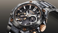 Il Casio G-Shock MRG-B2000JS-1AJR (nella foto) presenta un cinturino e una lunetta trattati con un rivestimento in carbonio simile al diamante (DLC). (Fonte: Casio)