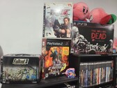 Una raccolta di giochi per PlayStation raffigurati