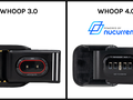 Una batteria indossabile con la vecchia tecnologia di ricarica NFC (a sinistra) contro una con il nuovo sistema di NuCurrent. (Fonte: NuCurrent)