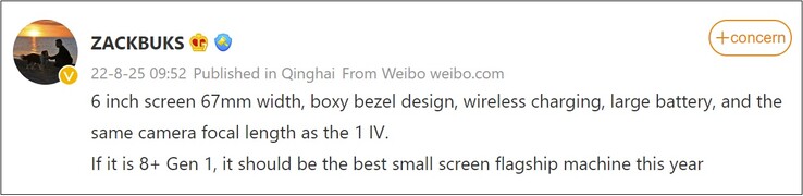 Commenti sul Sony Xperia 5 IV. (Fonte immagine: Weibo - traduzione automatica)