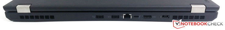 Lato Posteriore: 2x USB 3.0 (1x Always-on), Gigabit Ethernet, USB 3.1 Type-C (Gen. 2)/Thunderbolt 3, HDMI 1.4b, accensione