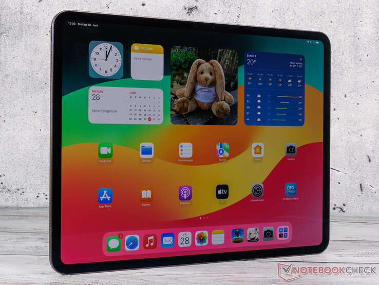 L'iPad Pro 13 (M4) ha comunque cornici del display relativamente sottili per un tablet. (Fonte: Notebookcheck)