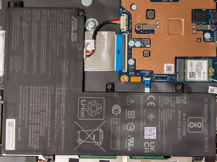 La batteria di Asus Chromebook CM14 ha una capacità di 42 Wh.