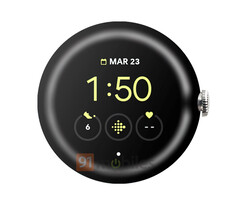 Il Pixel Watch dovrebbe essere lanciato con diversi colori di cinturino. (Fonte: Evan Blass & 91mobiles)