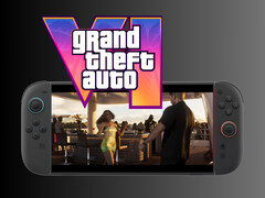 GTA 6 che gioca su Switch 2 mockup (Fonte immagine: Nintendo of America, Rockstar Games con modifiche)