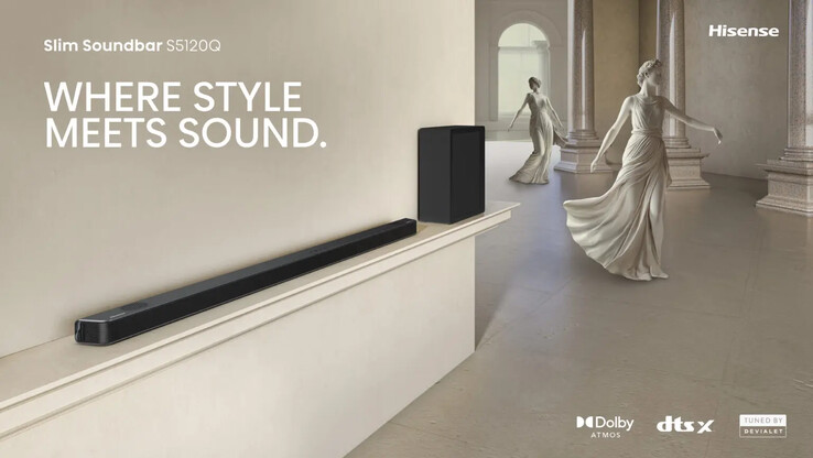 La soundbar sottile Hisense S5120Q. (Fonte: Hisense)