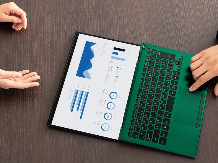 Lo schermo del Vaio SX14-R può aprirsi di 180 gradi.