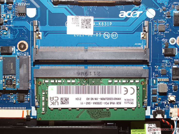 8 GB di RAM DDR4-3200 nell'Acer Aspire 7