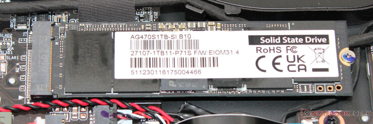 Un'unità SSD PCIe-4 funge da unità di sistema.