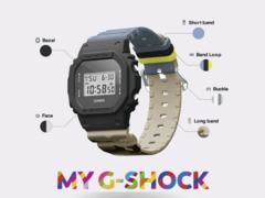 Il servizio &quot;My G-Shock&quot; di Casio consente agli utenti di personalizzare la lunetta, il cinturino e persino il LED della retroilluminazione. (Fonte: Casio)
