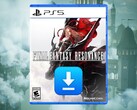 Confezione di Final Fantasy 7 Revelation per PS5 raffigurata con l’icona di download