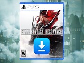 Confezione di Final Fantasy 7 Revelation per PS5 raffigurata con l’icona di download