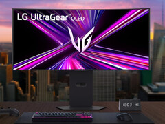 L'LG UltraGear OLED 34GX900A è dotato di un supporto regolabile relativamente spesso. (Fonte: LG)