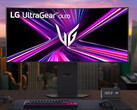 L'LG UltraGear OLED 34GX900A è dotato di un supporto regolabile relativamente spesso. (Fonte: LG)