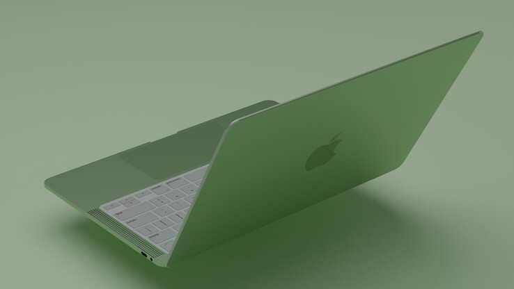 2022 MacBook Air concept rendering fatto dai fan. (Fonte: @AppleyPro)