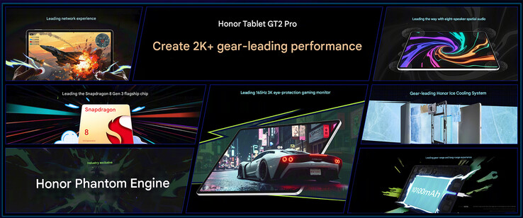 I punti salienti del Pad GT 2 Pro (Fonte: Honor - traduzione automatica)