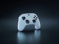 Angolo laterale di Razer Wolverine V3 Pro White (Fonte: Razer)