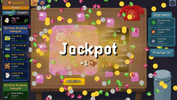 Nella foto, uno screenshot del gameplay di Scritchy Scratchy: Uno screenshot del gameplay di Scritchy Scratchy.