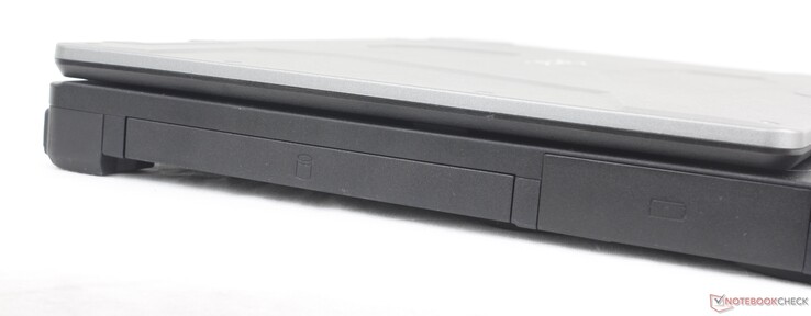 Sinistra: slot di espansione DVD/Blu-Ray/SSD, slot batteria/espansione