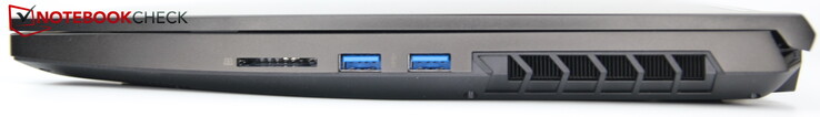 A destra: Lettore SD, 2x USB-A 3.2 Gen1 (USB 3.0)