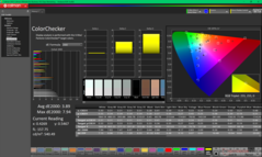 ColorChecker prima della calibrazione (vs. P3)
