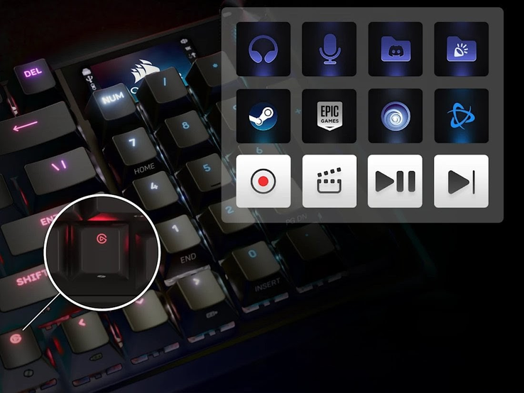 Il pulsante dedicato Stream Deck Launch apre pannelli virtuali con una serie illimitata di tasti di scelta rapida programmabili