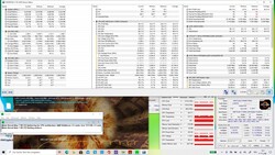 Stress test in modalità laptop con FurMark e Prime95: brevi interruzioni della velocità di clock si sono verificate dopo soli dodici minuti.