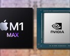 Il Apple M1 Max può facilmente tenere il passo con la GPU Nvidia GeForce RTX 3080 Laptop nei benchmark sintetici. (Fonte immagine: Apple/Nvidia - modificato)