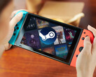 Proton 11.0-Beta 1 è ora disponibile. Nella foto: un'immagine promozionale modificata che mostra lo Switch 1 con Steam.