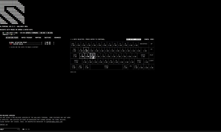 La tastiera può essere configurata tramite un'applicazione web.