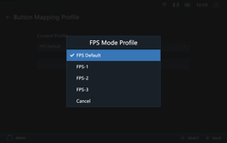 Si possono selezionare quattro diversi profili per la modalità FPS