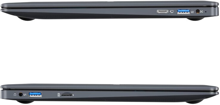 Porte Jumper EZbook X3: Mini HDMI, USB 3.1 2x, jack audio, lettore schede