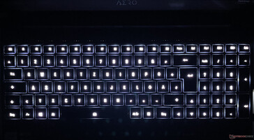 Aero 15 OLED XC - Retroilluminazione della tastiera