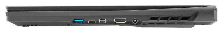 Lato destro: USB 3.2 Gen 1 (Type-A), Thunderbolt 4 (Type-C; DisplayPort, Power Delivery), Mini DisplayPort 1.4, HDMI 2.1, alimentazione