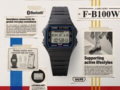 I nuovi orologi F-B100W di Casio integrano la tecnologia Bluetooth e il conteggio dei passi nel classico design dell’F-91W