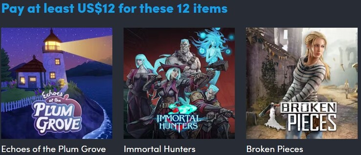 Immagine decorativa. Il secondo livello contiene 12 articoli (Fonte: Humble Bundle)