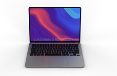 Un rendering di come potrebbe apparire il MacBook Pro 14. (Fonte: Luke Miani &amp;amp; Ian Zelbo)