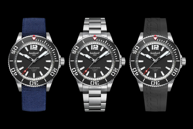 L'orologio subacqueo è disponibile con tre diverse opzioni di cinturino 