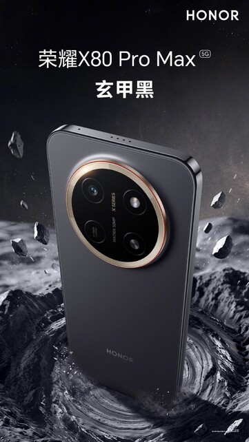 L'Honor X80 Pro Max in Mystic Black.