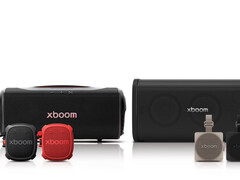 Linea di altoparlanti portatili LG Xboom 2026. In alto a sinistra: Xboom Stage 501, in alto a destra: Xboom Blast, in basso a destra: Xboom Mini, in basso a sinistra: Xboom Rock. (Fonte immagine: LG)